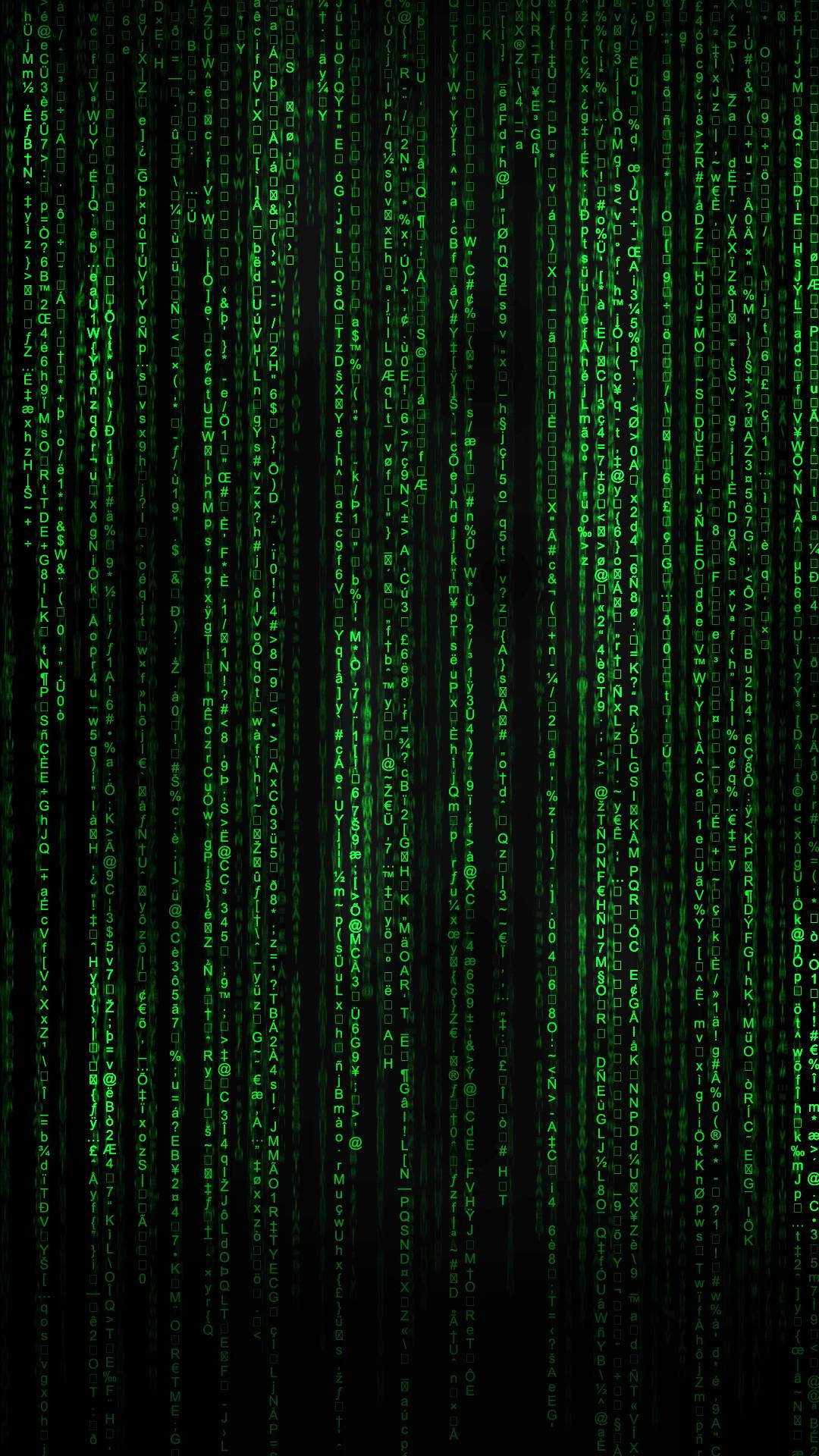 綠色數位代碼在黑色螢幕上落下，就像 Matrix 電影中一樣。