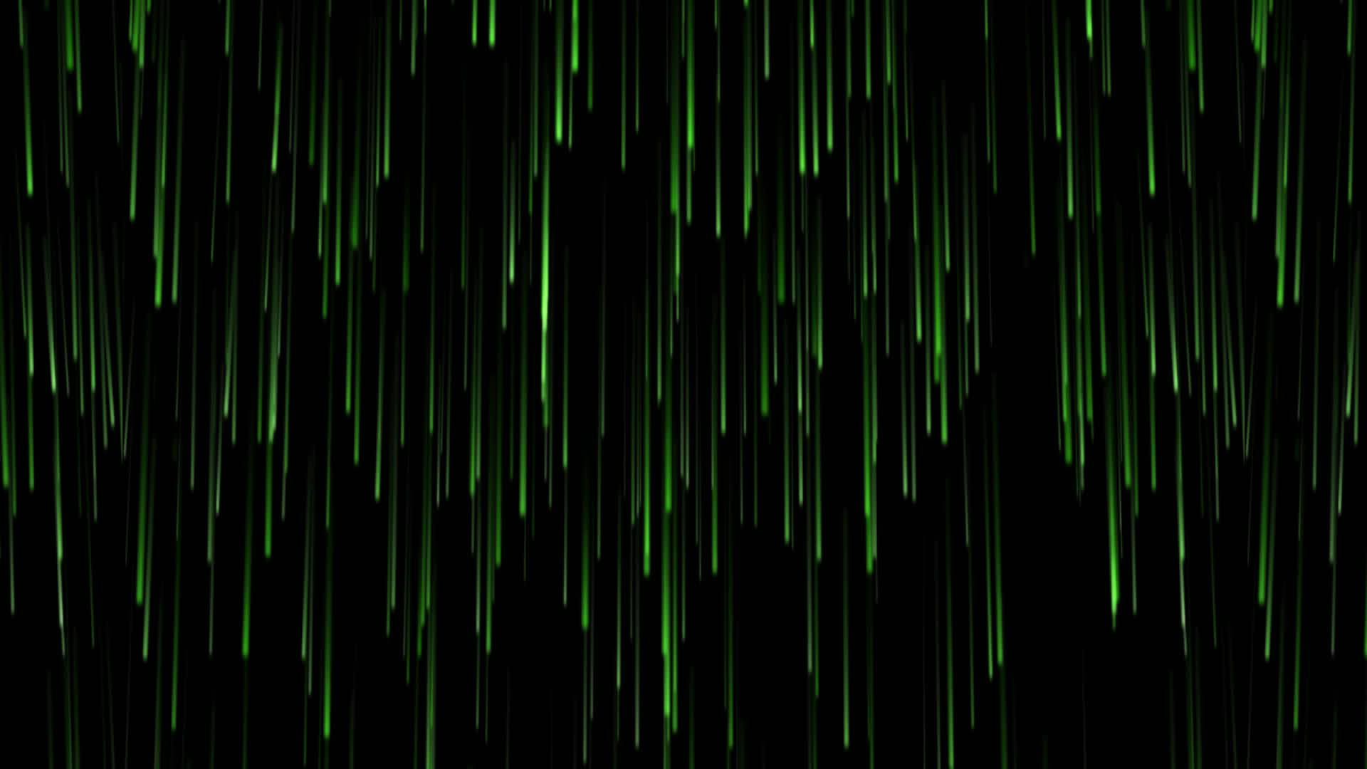 綠色數位雨以 cyberpunk 風格落在黑色背景上 — 矩陣 GIF 壁紙
