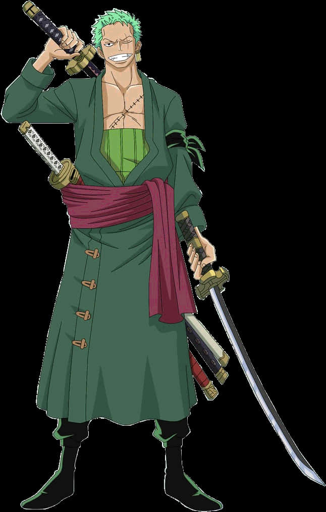 綠色武士動漫角色 壁紙