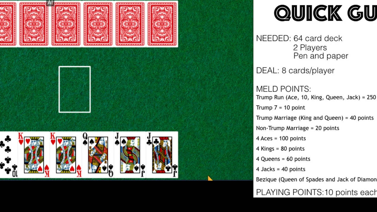 Playing Cards 桌布 壁紙 — 綠色氈面牌桌，附有撲克牌和遊戲規則文字，用於紙牌遊戲教學。