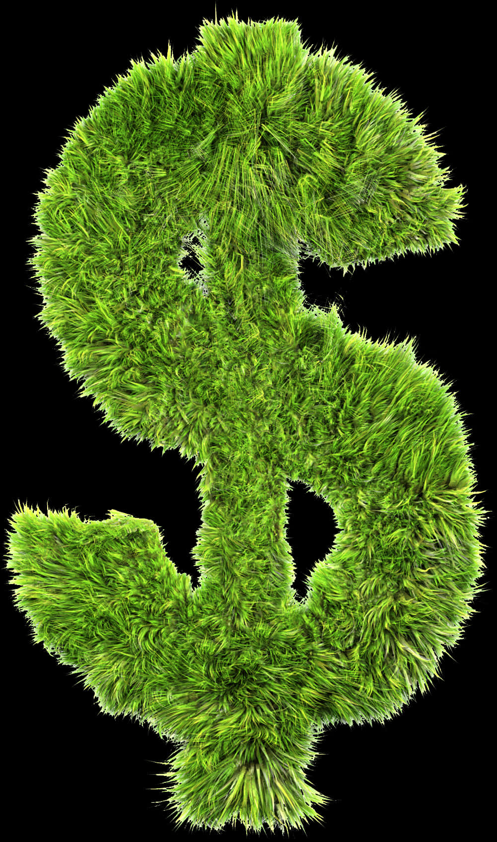 綠色草地美元符號 壁紙