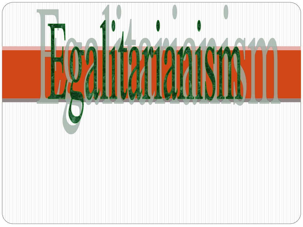 text 桌布 壁紙 — 綠色草書字體的「Egalitarianism」一詞疊加在帶有線條的白色背景上的紅色條紋上。