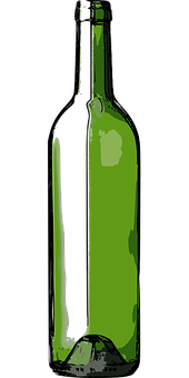 綠色酒瓶剪影 壁紙