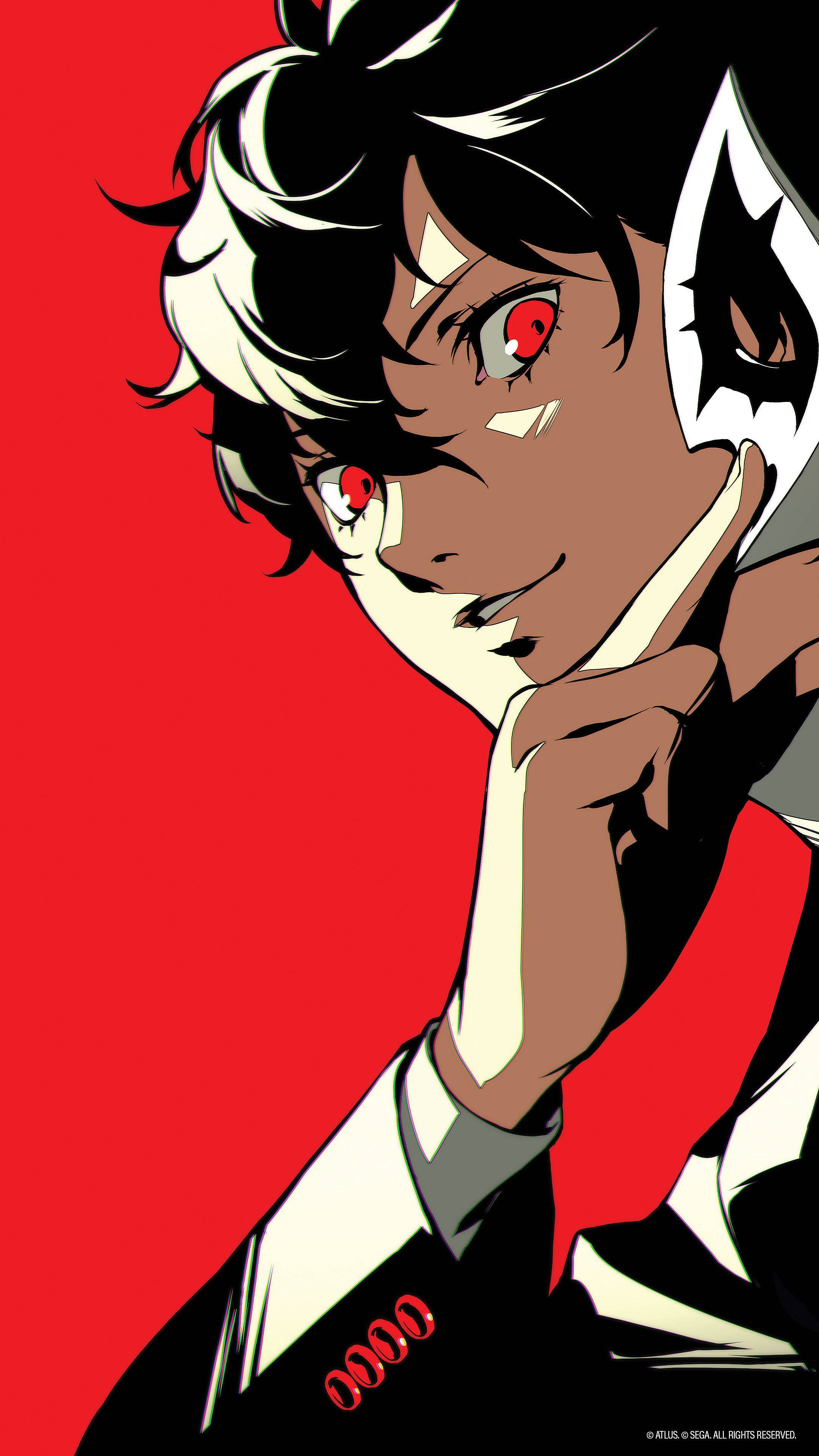 綻·雨宮發光眼睛《Persona 5》手機桌布 壁紙