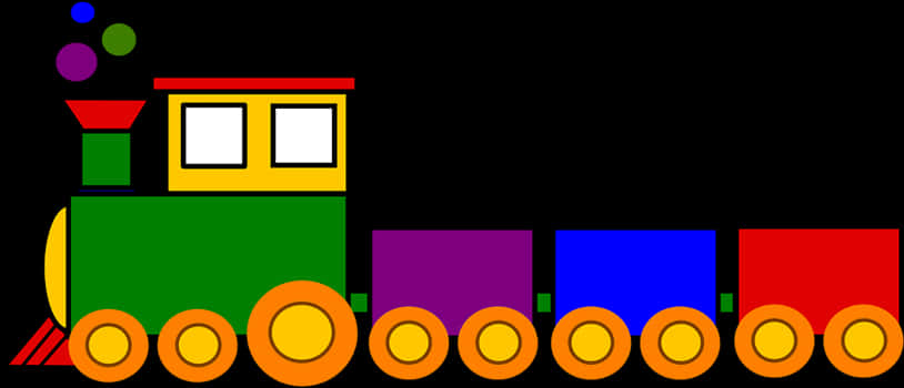 繽紛卡通火車插圖 壁紙