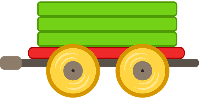 繽紛卡通火車車廂 壁紙