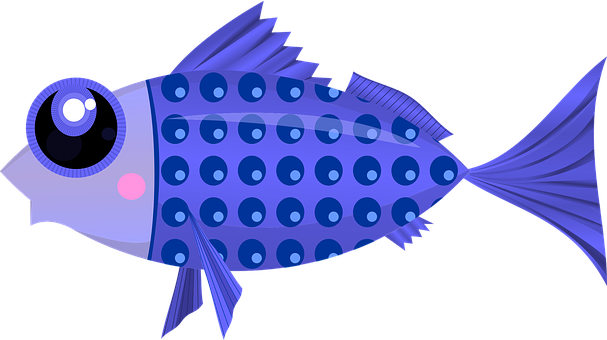 繽紛卡通魚插畫 壁紙