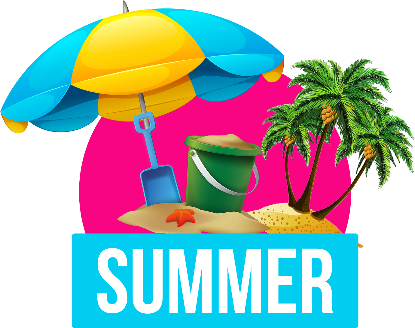 繽紛夏日假期圖形 壁紙