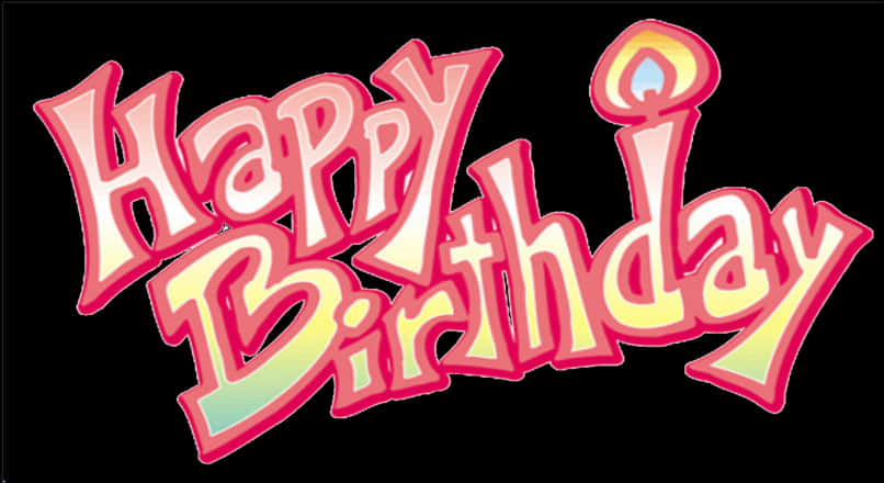 繽紛生日快樂文字設計 壁紙