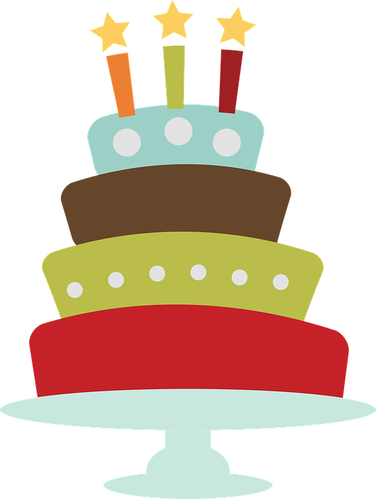 繽紛生日蛋糕插畫 壁紙