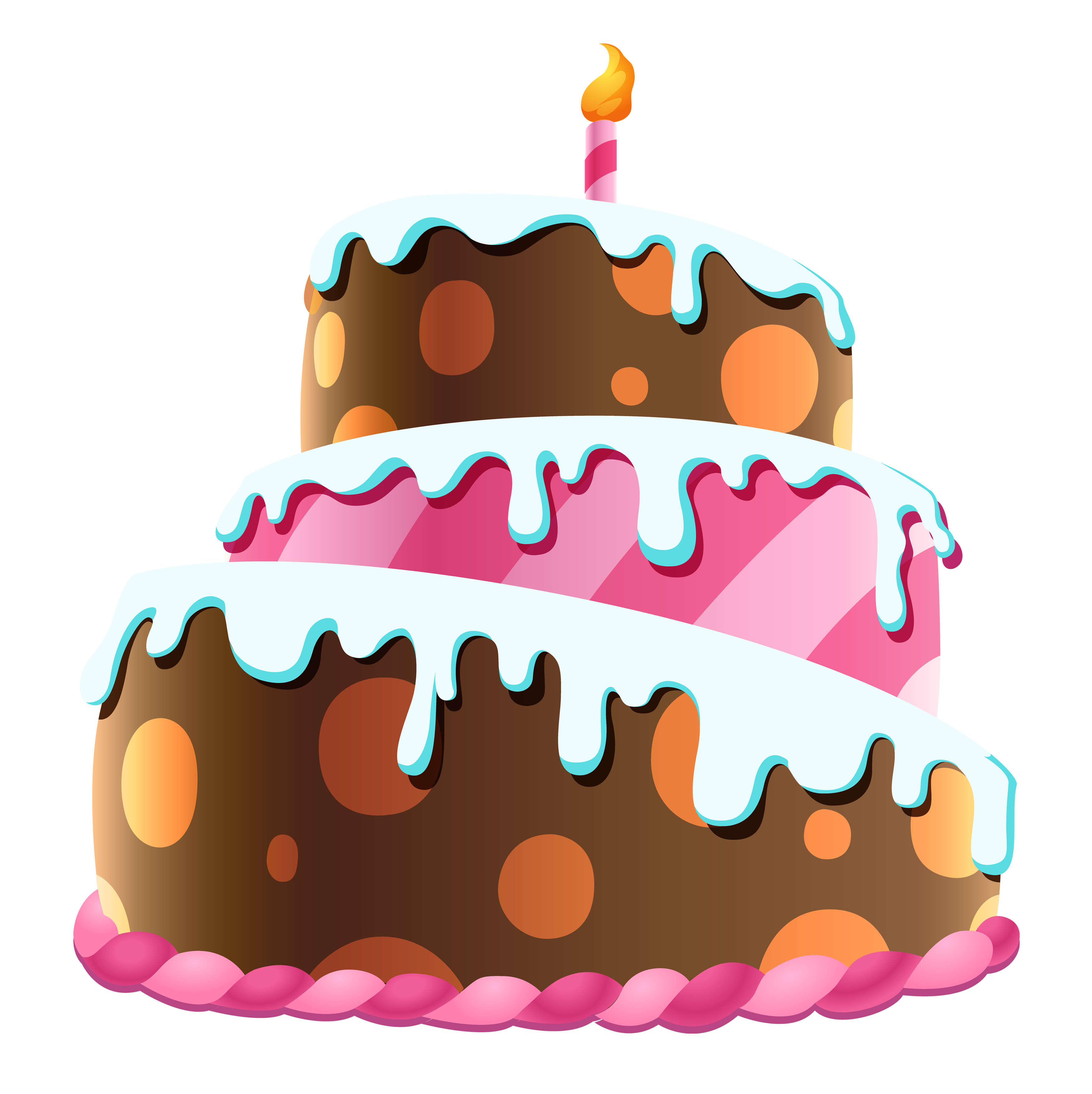 繽紛生日蛋糕插畫 壁紙