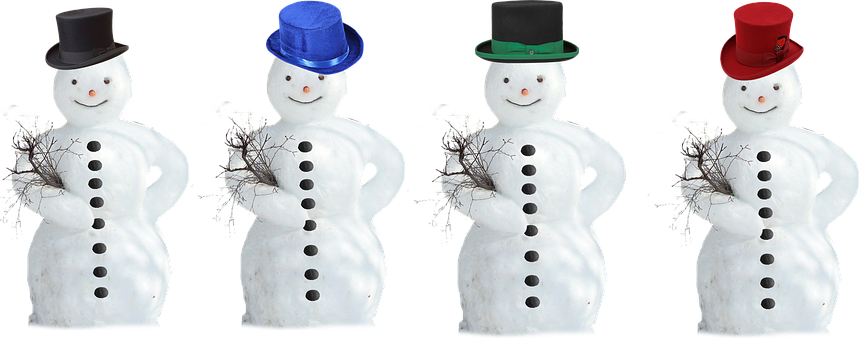 繽紛雪人帽 壁紙