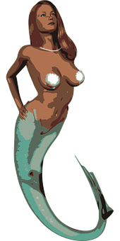 美人魚_插畫_肖像 壁紙