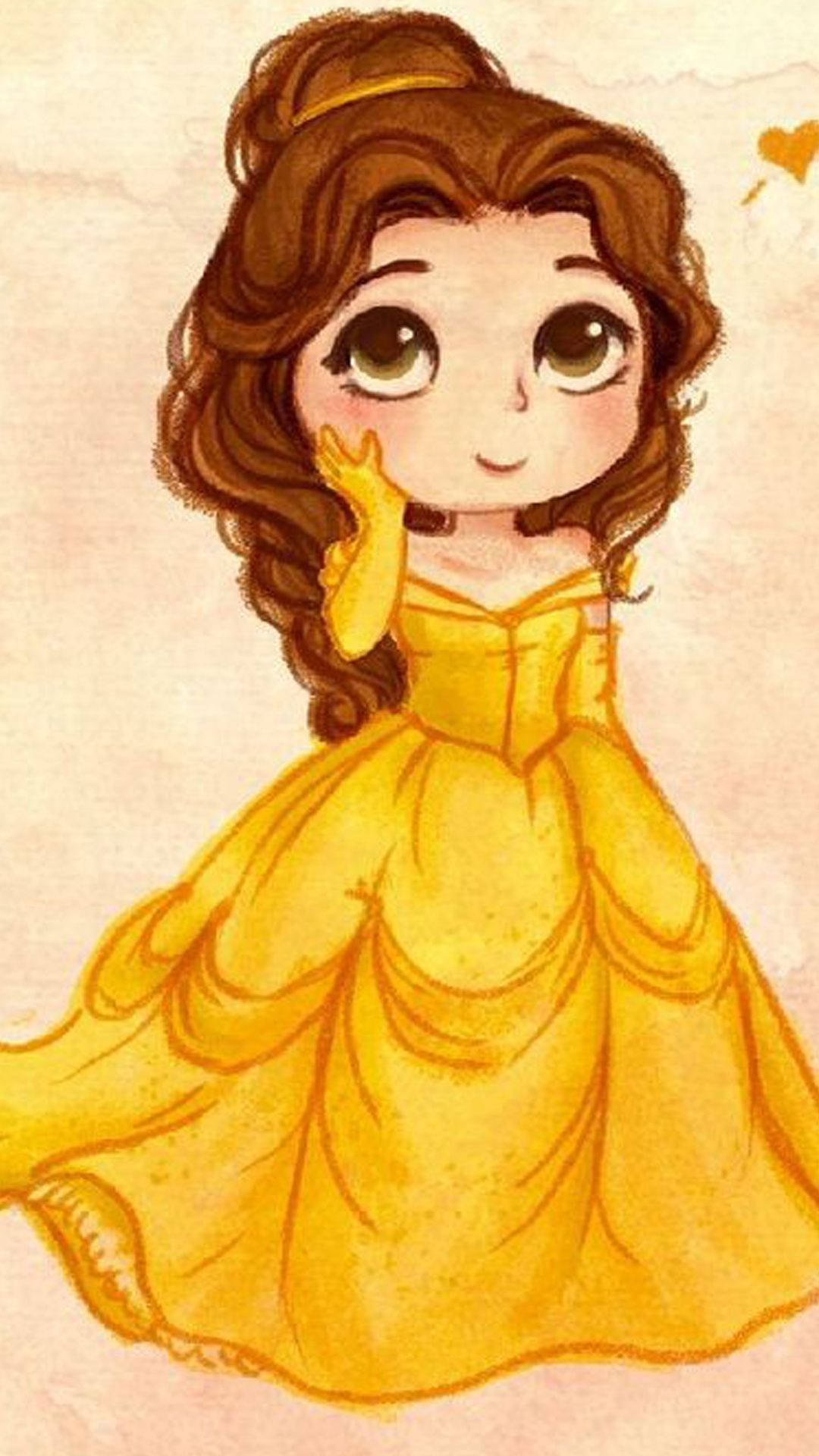 美女與野獸的貝兒公主卡通 iPhone 壁紙