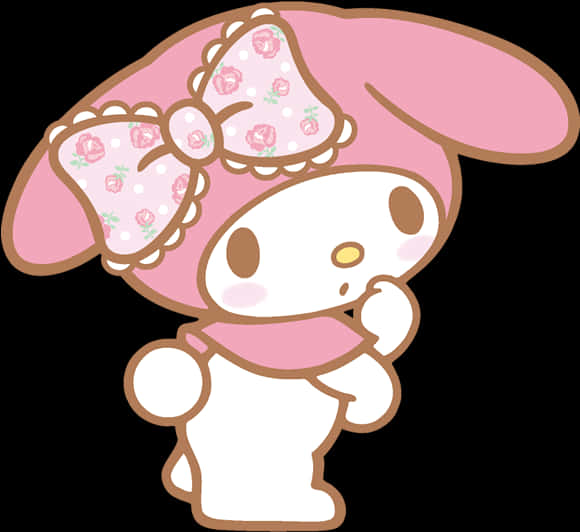 美樂蒂思考姿勢 壁紙