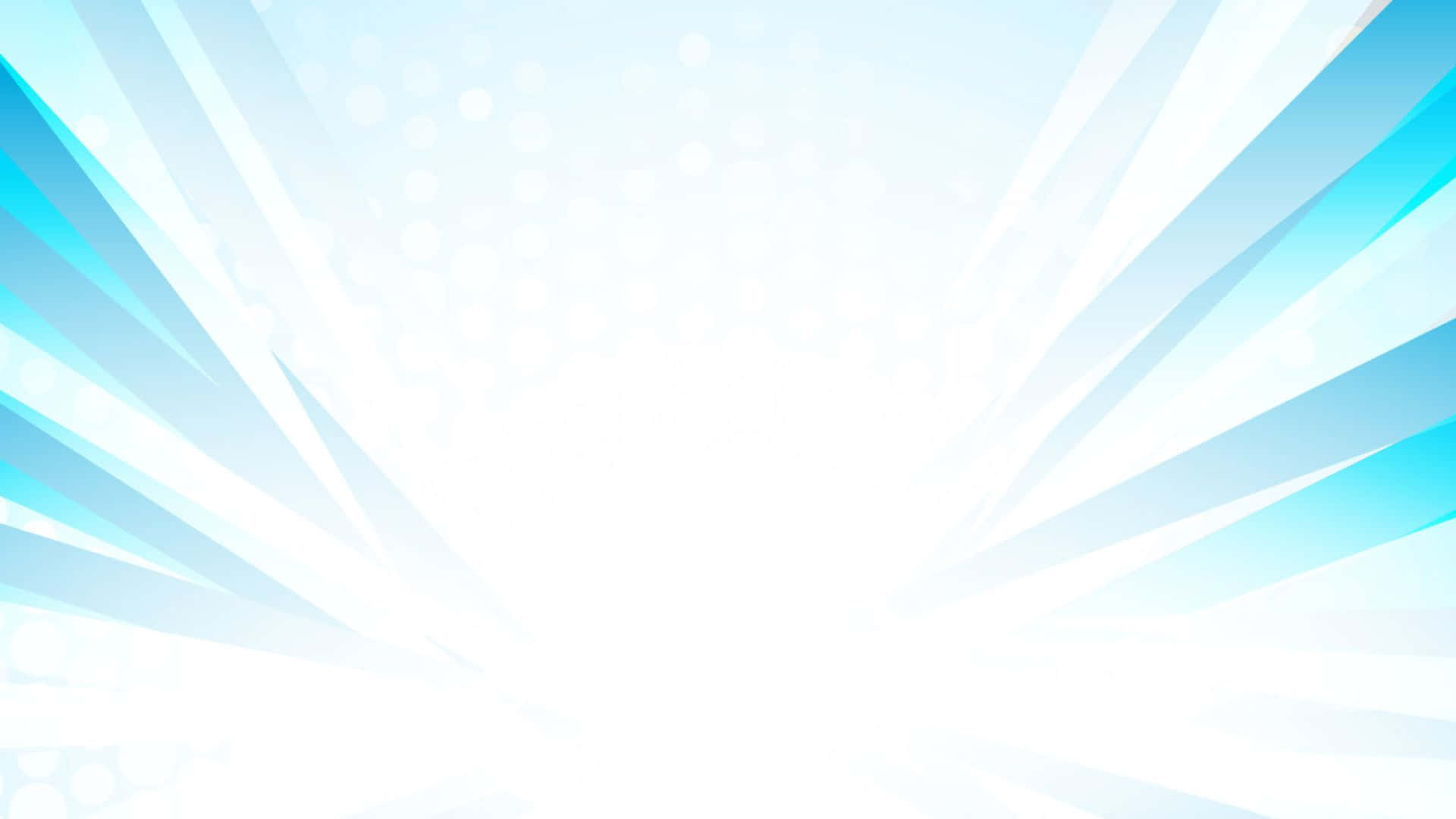 Powerpoint Blue 桌布 壁紙 — 耀眼的藍色和白色光束從明亮的中心向外爆發，背景是柔和的散景效果。