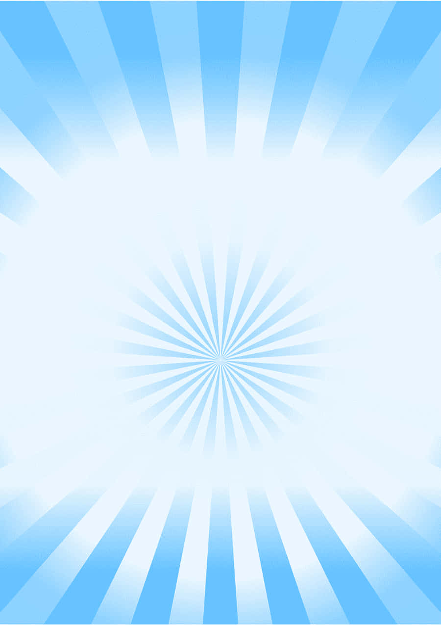 背景 桌布 壁紙 — 耀眼的藍色太陽光芒從明亮的中心爆發，映襯著柔和的漸變天空。