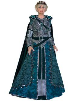 老婦人身穿奇幻盔甲服裝 壁紙