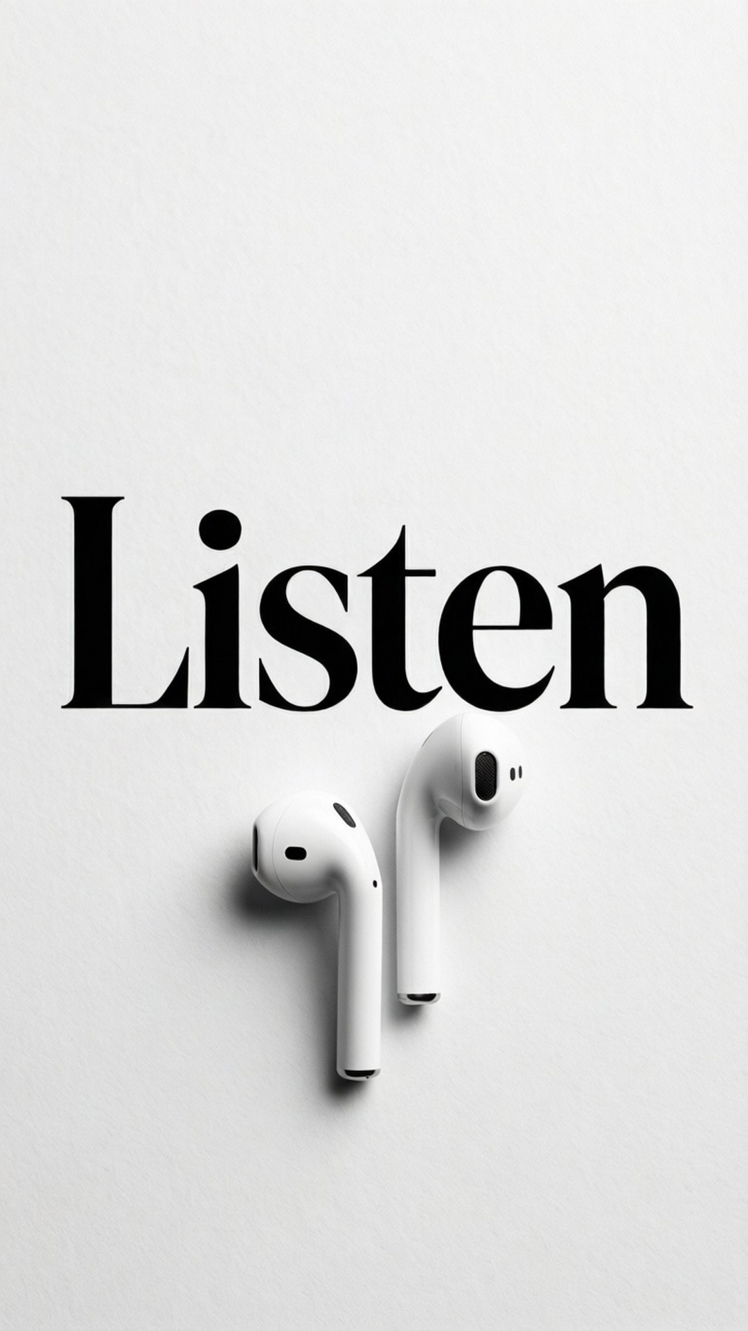 聆聽字體設計 AirPods 壁紙