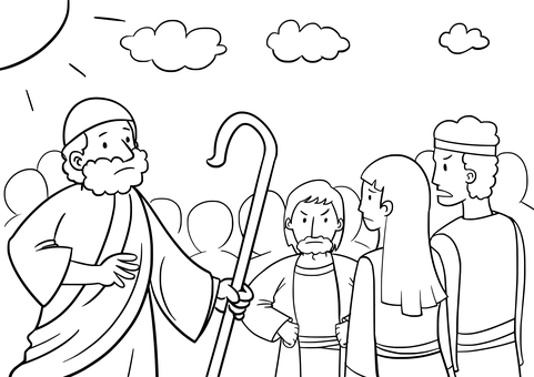 聖經場景_黑色剪影 壁紙
