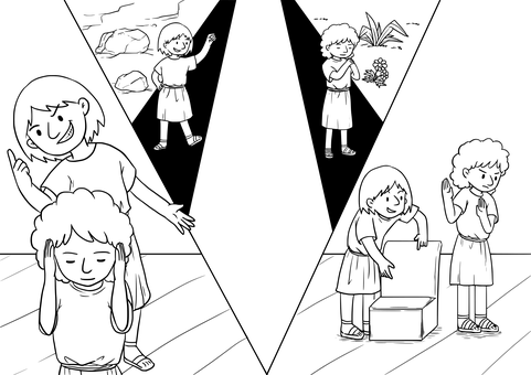 聖經場景_黑色剪影 壁紙
