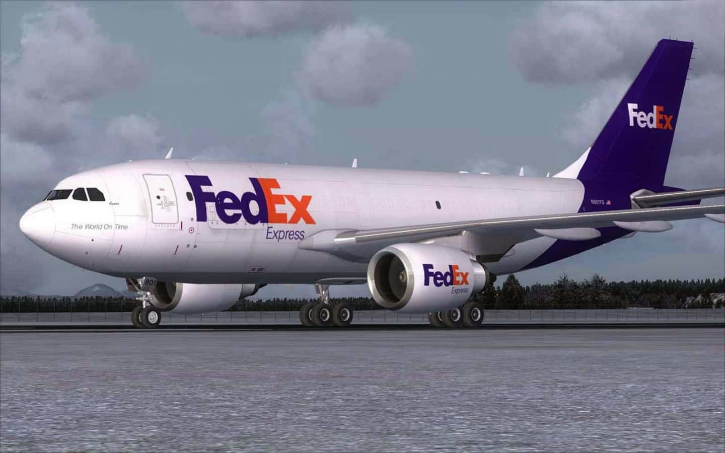 聯邦快遞波音747-400 - FSX 壁紙