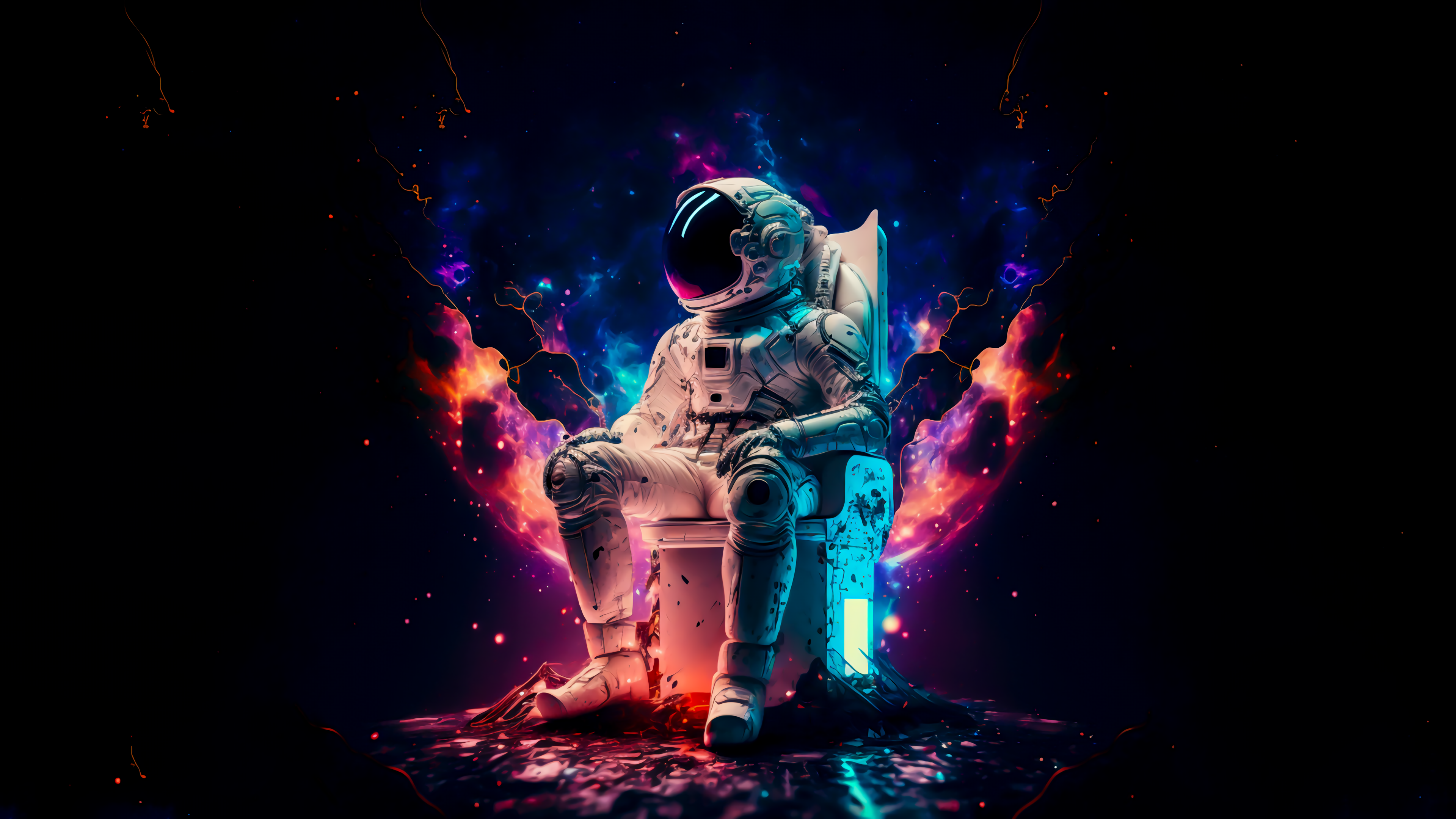 與太空人一同探索宇宙的奧秘 壁紙