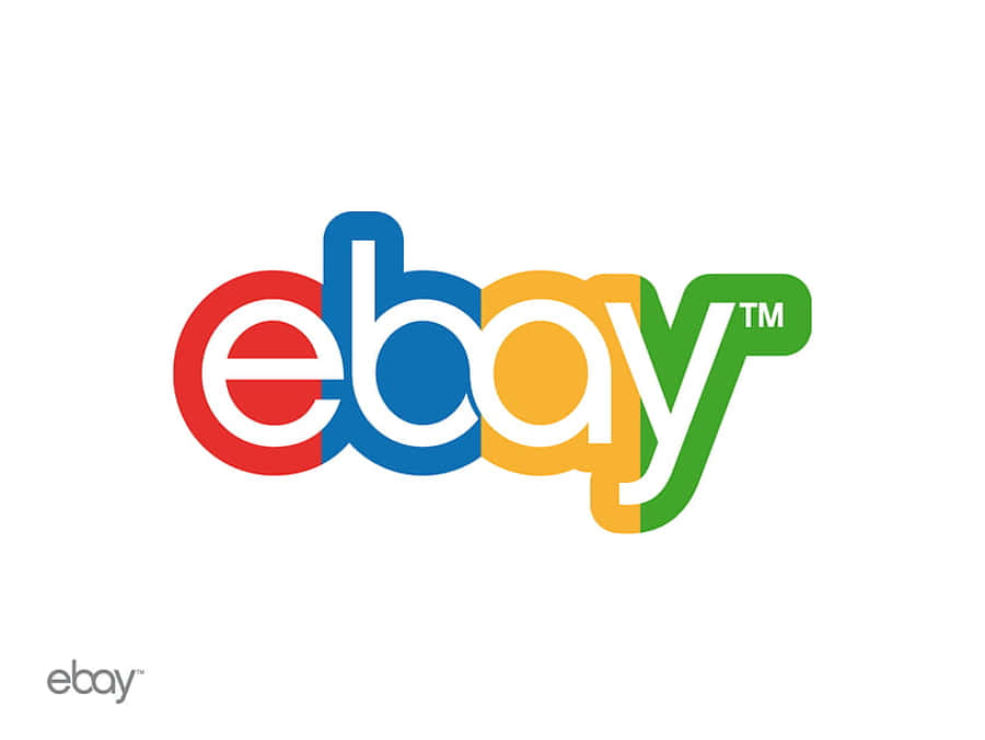 品牌 桌布 壁紙 — 色彩繽紛的eBay標誌，紅色、藍色、黃色和綠色的字母在純白色背景上。