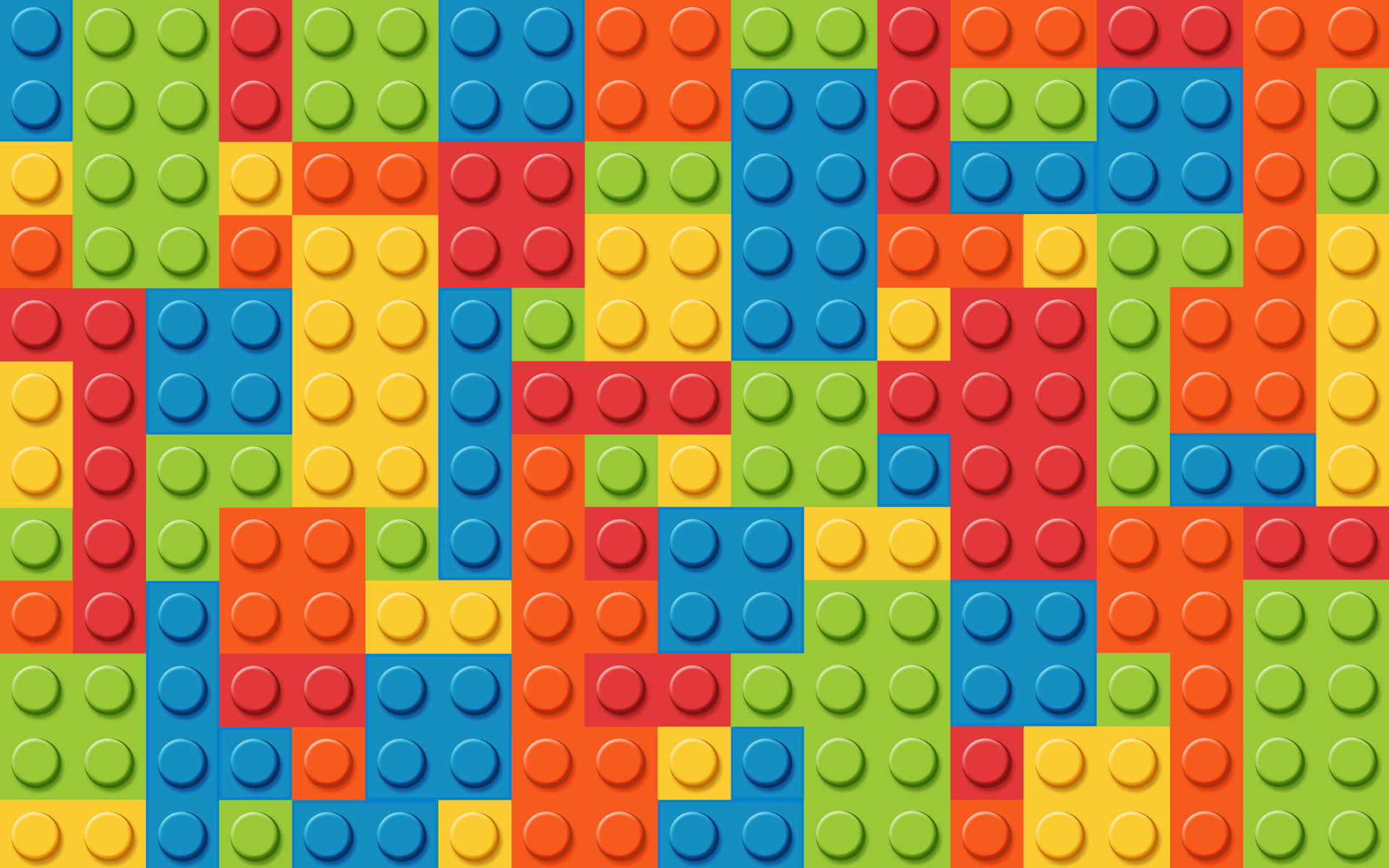 色彩繽紛的LEGO積木排列成一個充滿玩味的抽象圖案。 — 1920x1200 GIF 壁紙