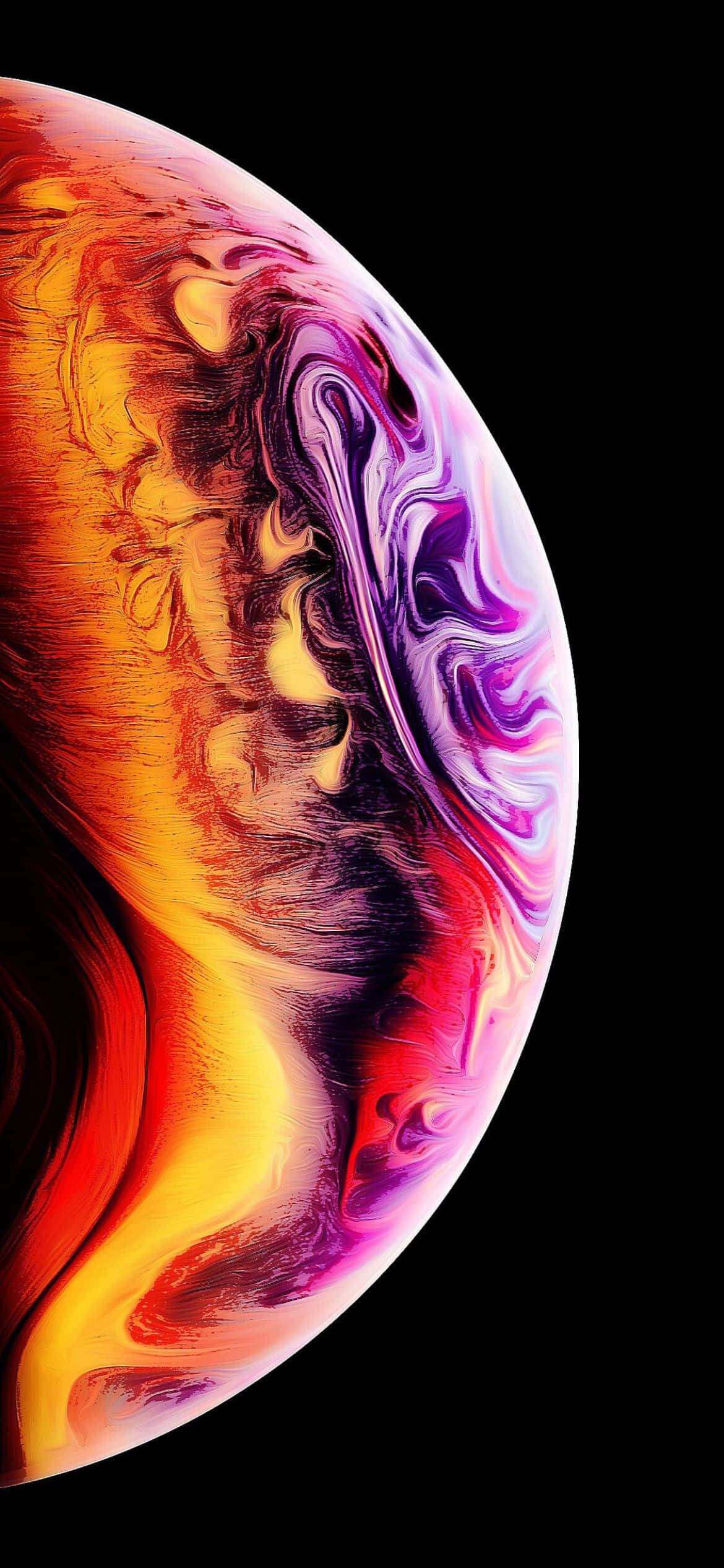 色彩繽紛的抽象iPhone XS圖像 壁紙