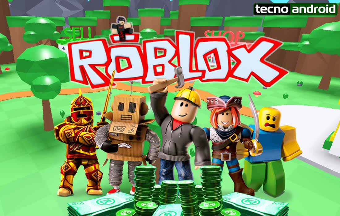 Roblox 桌布 壁紙 — 色彩繽紛的方塊風格Roblox角色站在一堆綠色金幣周圍，身處充滿活力的遊戲世界。
