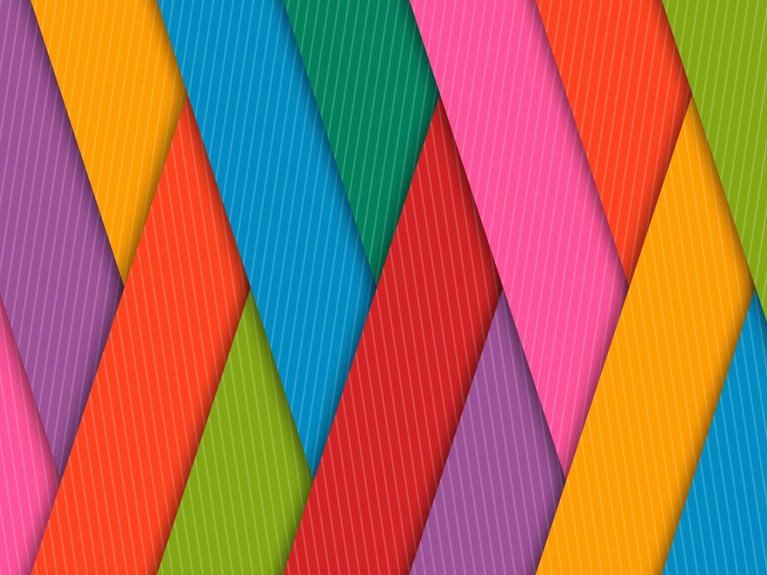 2560x1920 桌布 壁紙 — 色彩繽紛的紋理紙張形成充滿活力的對角線條紋，以飽和色調創造出大膽的幾何圖案。