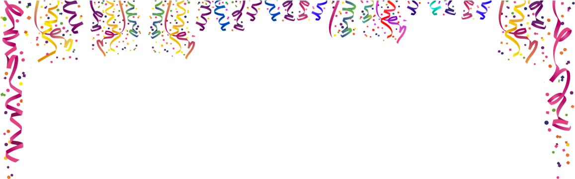 Frame 桌布 壁紙 — 色彩繽紛的紙屑和彩帶圍繞黑色背景，形成節日慶祝邊框。