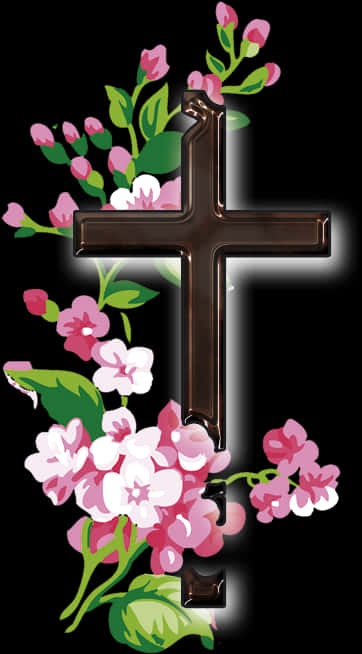 花卉裝飾十字架 PNG JPG 免費圖庫 - 十字架