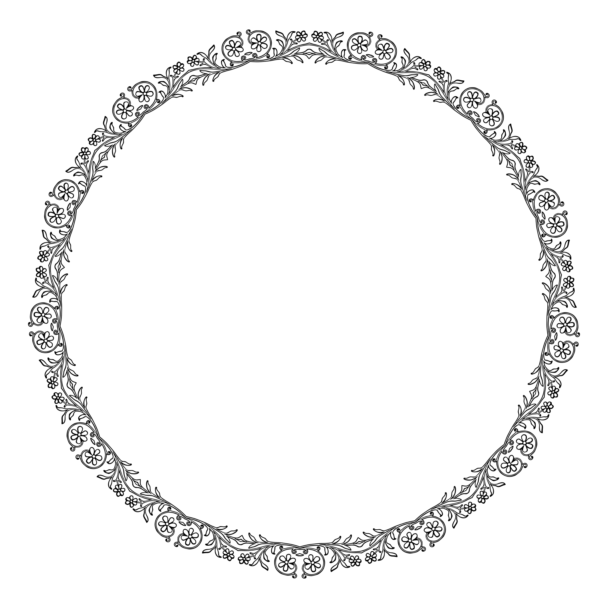 花圈邊框設計 壁紙