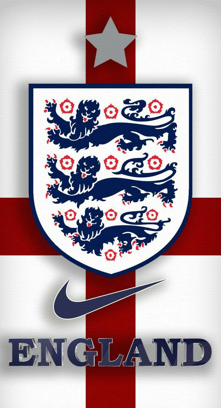英格蘭國家足球隊徽章，三隻獅子和紅十字背景。 — Nike GIF 壁紙
