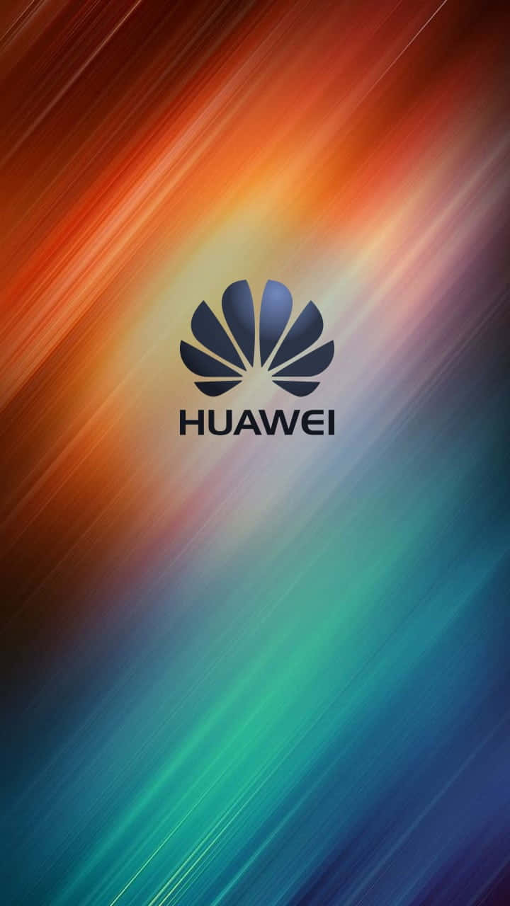華為標誌在色彩繽紛的抽象漸變背景上 — 華為 GIF 壁紙