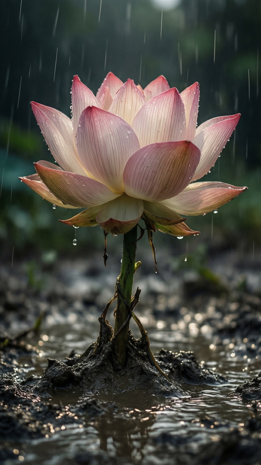 蓮花出水，超凡脫俗 壁紙