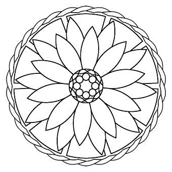 蓮花曼陀羅著色頁 壁紙