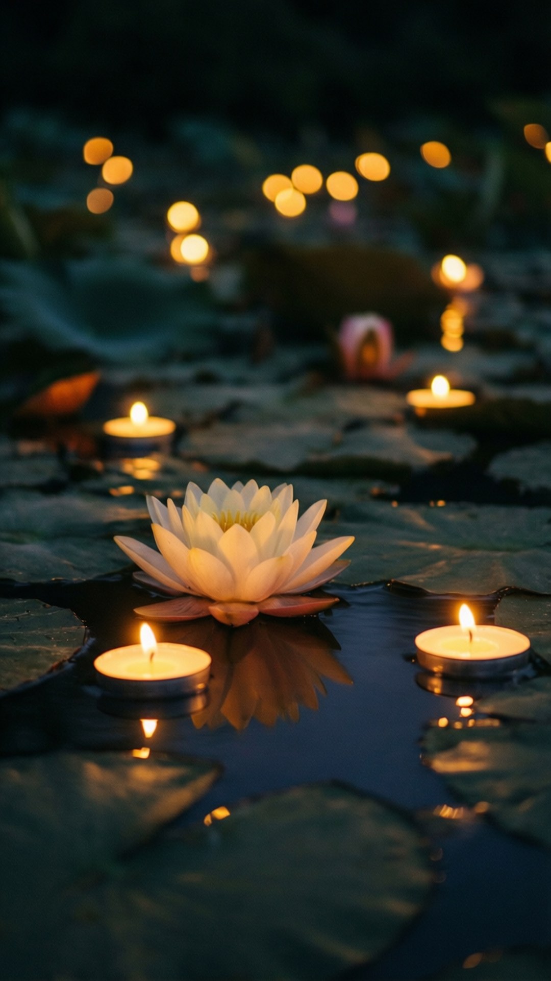 蓮花池燭光 壁紙