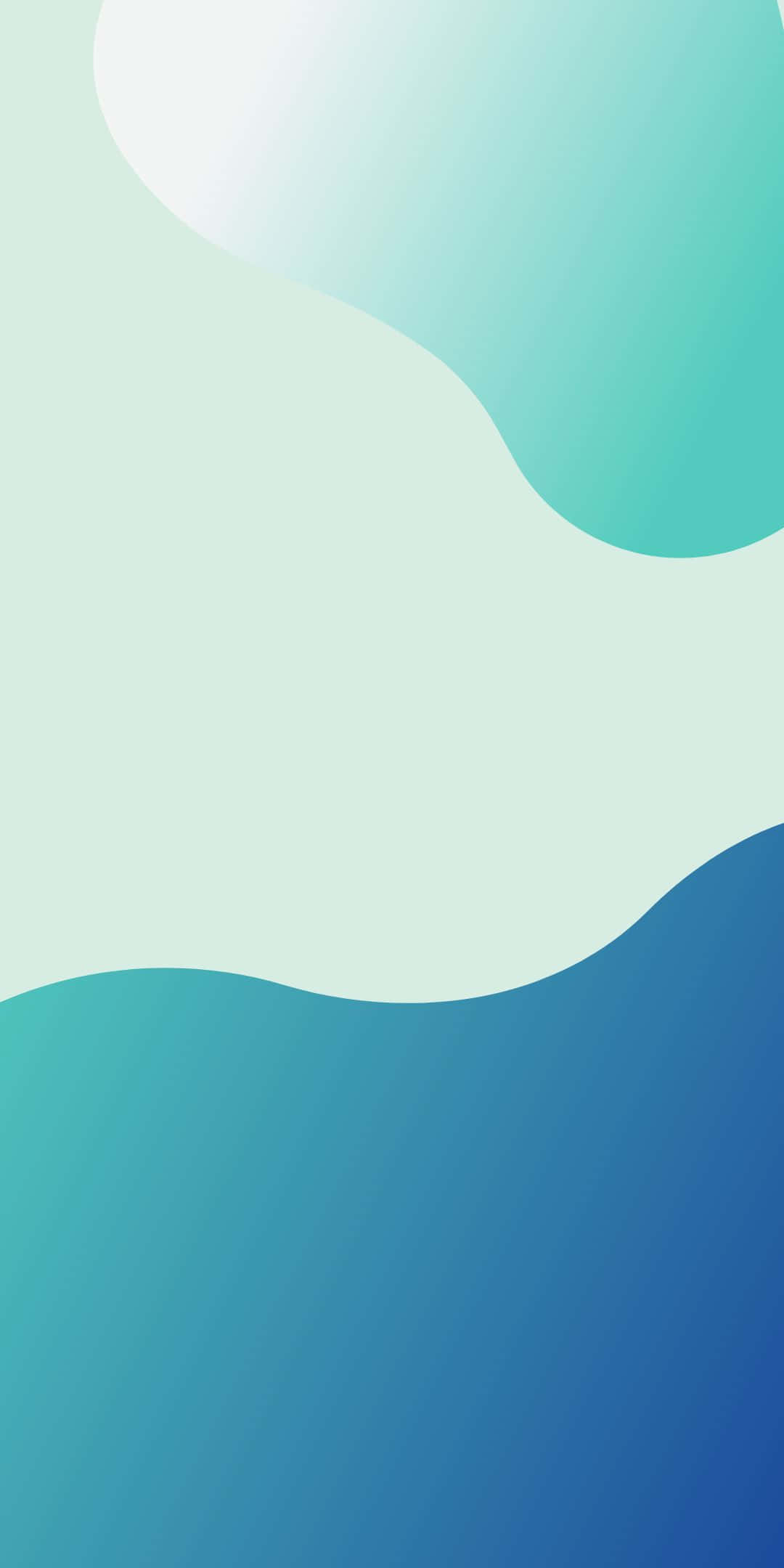 Pixel 3 桌布 壁紙 — 薄荷綠和藍綠色的柔和流動漸變營造出帶有平滑有機曲線的平靜抽象壁紙。