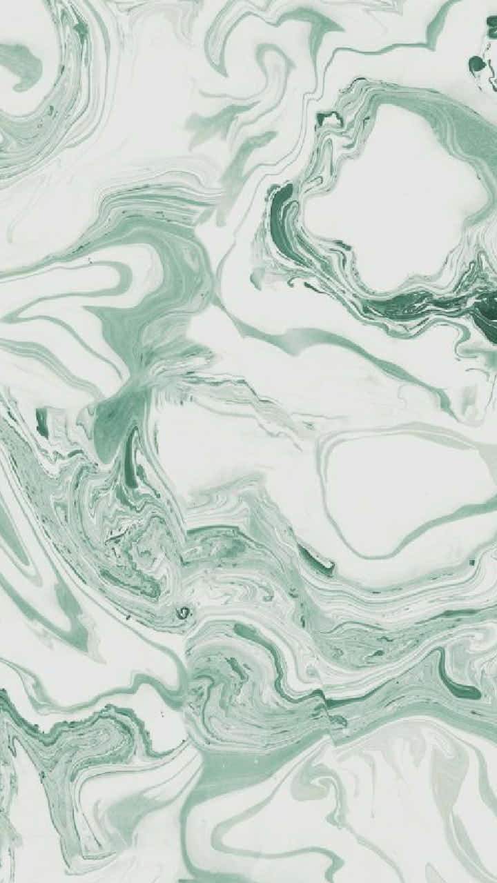 Teal Marble 桌布 壁紙 — 薄荷綠與白色大理石的優雅漩渦圖案，營造出流暢的抽象構圖。