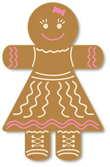 薑餅女孩插畫 壁紙