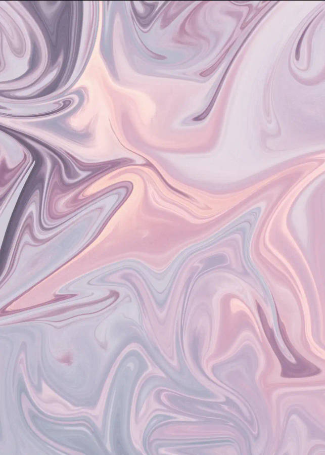 pastel 桌布 壁紙 — 薰衣草、蜜桃和銀色的柔和粉彩漩渦形成流動的抽象圖案，營造出夢幻空靈的視覺質感。