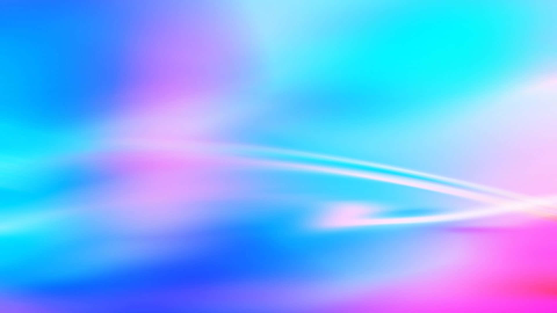 Pink And Blue 桌布 壁紙 — 藍色、粉紅色和青色的鮮豔漸變，帶有發光的白色條紋，流過柔和的模糊背景。