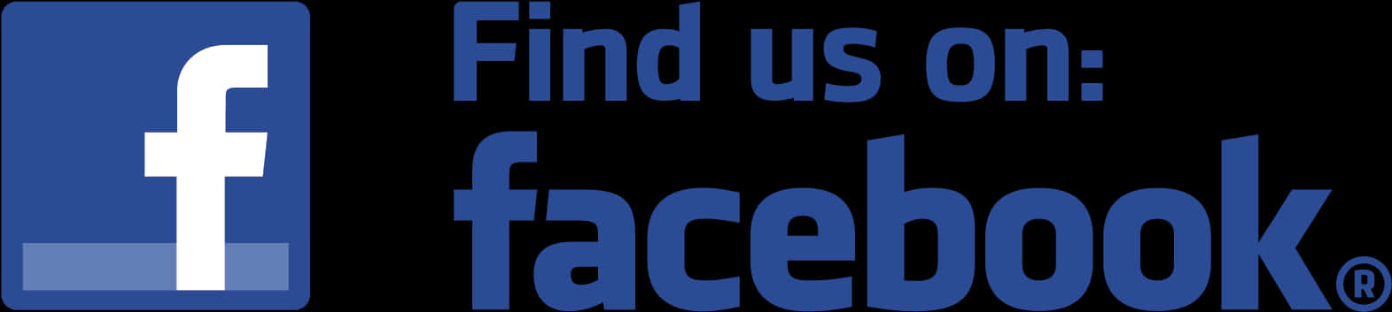Facebook 桌布 壁紙 — 藍色Facebook標誌，帶有白色f圖示和黑色背景上的文字。