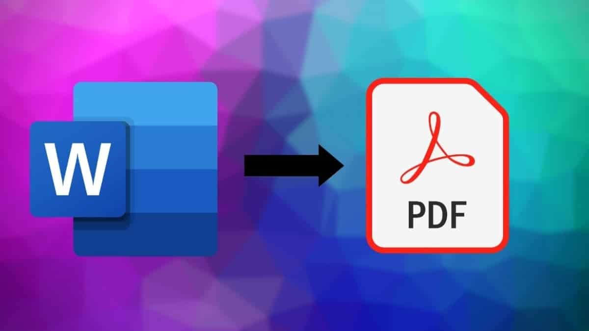 Word文件轉換為PDF，帶有彩色幾何背景 — Microsoft 壁紙