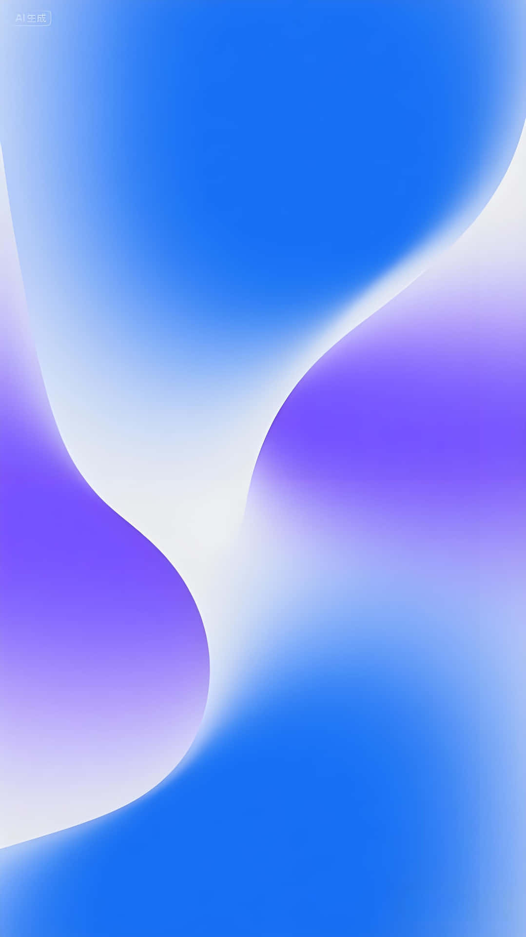 Blue & Purple Fantasy: Minimalist Abstract Gradient Wallpaper 壁紙 — 藍色和紫色的平滑流動漸變在柔和的白色背景上優雅地旋轉。