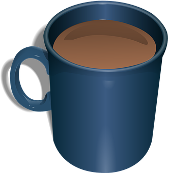 藍色咖啡杯滿杯 壁紙