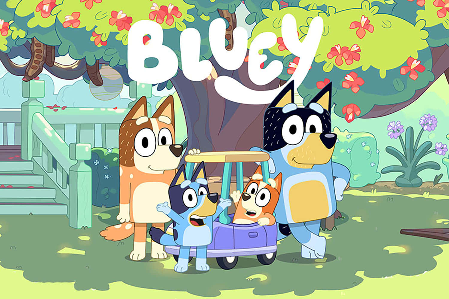 Bluey 背景 — 藍色小腳印 壁紙